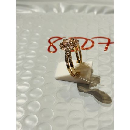 NWT Ring Bomb Party Sz9 RBP Radiant Pink W/CZ Rose Gold P Band Costume Jewelry