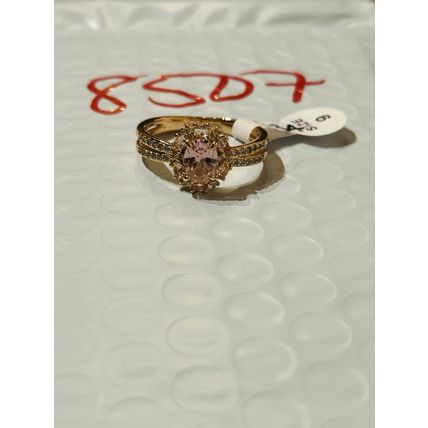 NWT Ring Bomb Party Sz9 RBP Radiant Pink W/CZ Rose Gold P Band Costume Jewelry