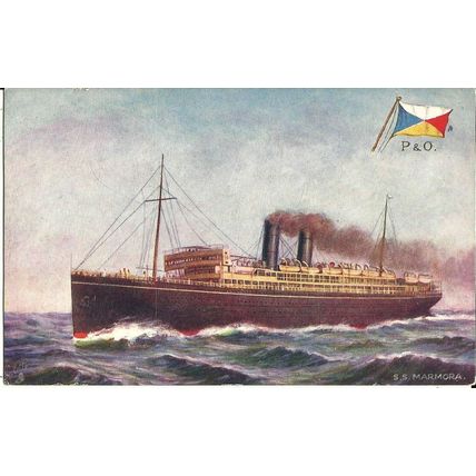 P&O SS MARMORA Tuck Oilette Postcard (9896)