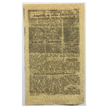 WW2 American Artillery Shell Propaganda Leaflet. - Feldpost No. 18. - 1945.