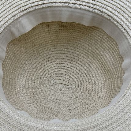Simplicity Do Not Disturb Straw Hat New w/Tags Beige Black Band