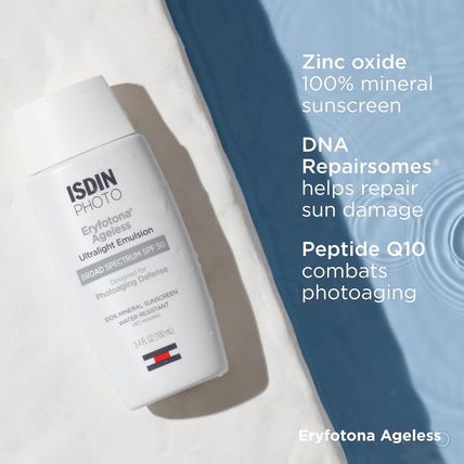 ISDIN Eryfotona Ageless Sunscreen Zinc Oxide and 100% Mineral Tinted Sunscreen S