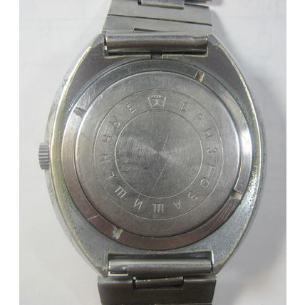 Vintage Big Case POLJOT Soviet Mechanical Men's 17j Watch USSR wristwatch 1970'