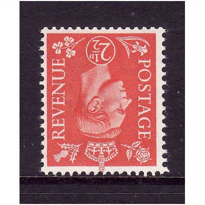 GREAT BRITAIN 1950 SG507i 2 1/2d PALE SCARLET WMK INVERTED U/M MINT#2