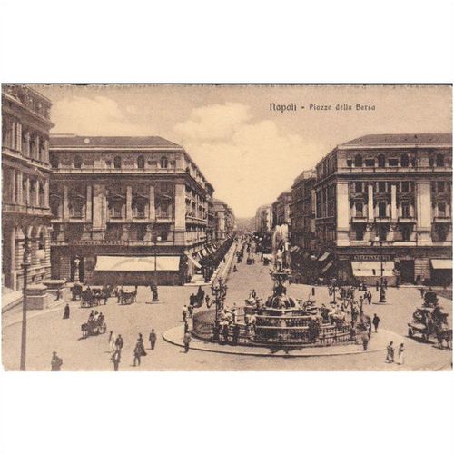 Napoli Plazza della Barso Italian Postcard(f6999)