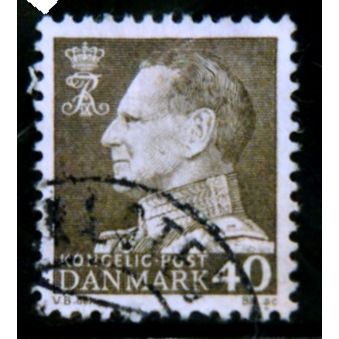 DENMARK 1961 SG 438 40 ORE GREY FINE USED #