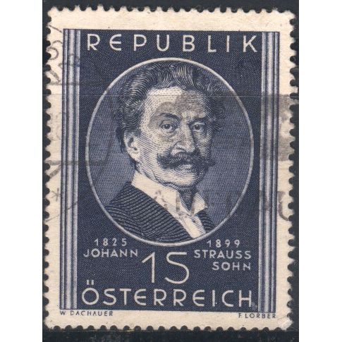 Austria 1949 - SG1167 - 1s blue - Johann Strauss - used