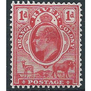 Orange River Colony 1905 SG149 1d Scarlet Wmk Multi Crown CA Mounted Mint .. .