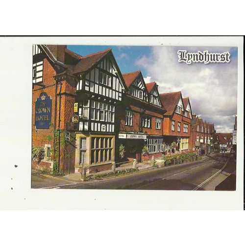 Hampshire LYNDHURST Crown Hotel Postcard by Hinde (2DH 530)