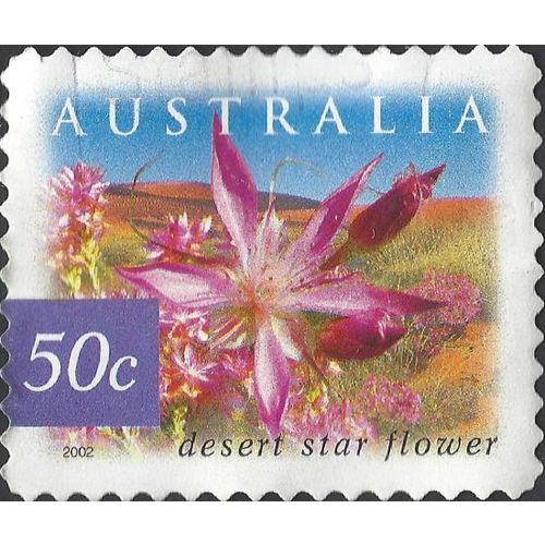 AUSTRALIA, FLOWER, Desert Star Flower s/a, violet 2002, 50c, #5
