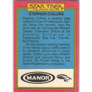 STAR TREK ' THE MOTION PICTURE ' 1979 MANOR card # 8