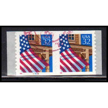 Used 2915Av 32c U.S. Flag Over Porch Very Fine CNP Left 87898 11x10 PA1785