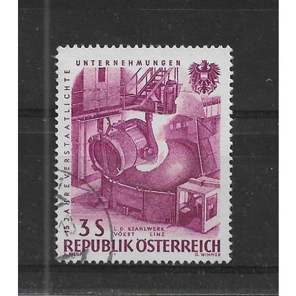 Austria.SG1373 3s Steelworks,Linz.Fine Used.Aug22b