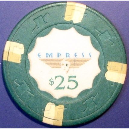 Empress. $25 Casino Chip. Joliet, IL. X14.