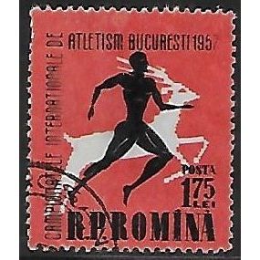 Mi 1668: 1 L. 75 cinnabar/black Int. Athletic Championships, wmk. Wz. 10.2