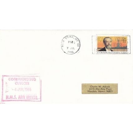 United States 1986 HMS Ark Royal International Naval Review New York cancel VGC