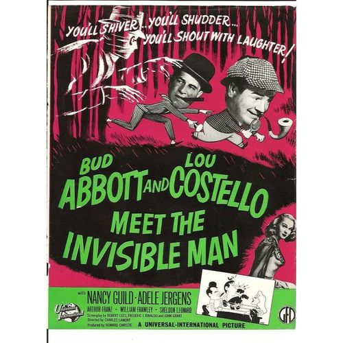 ABBOTT & COSTELLO MEET THE INVISIBLE MAN 1951 "Kine Weekly" Advert
