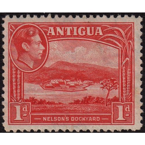 Antigua 1938 Sg 99 1d Scarlet m/mint (G210)