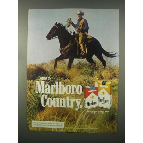 1981 Marlboro Cigarettes Ad - Marlboro Man, Horse