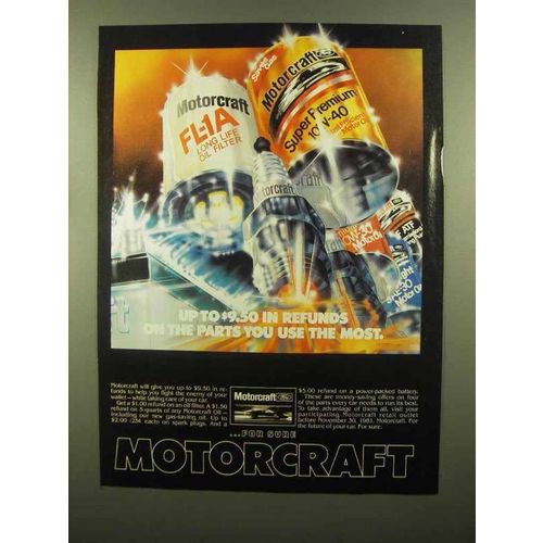 1981 Motorcraft Auto Parts Ad - Parts You Use the Most