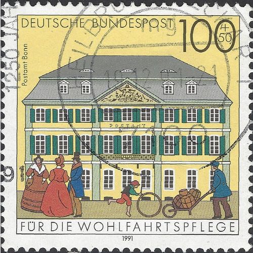 GERMANY, Postoffice Bonn, yellow 1991, 100+50pf