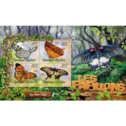 TOGO 2016 SHEET MNH BUTTERFLIES PAPILLONS SCHMETTERLINGEN FARFALLE MARIPOSAS 2