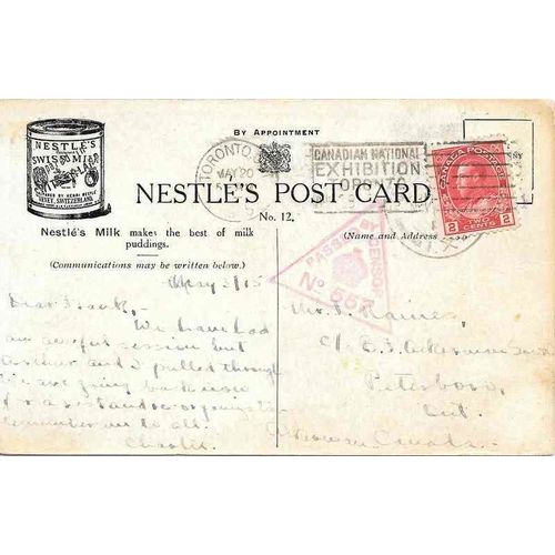 Canada Postal Card Slogan 1944 Toronto "Canadian National Exhibition..."