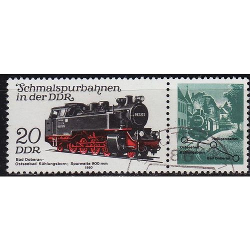 GERMANY DDR [1980] MiNr 2562 WZd481 ( OO/used ) Eisenbahn