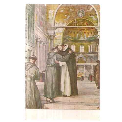VITA DI S. FRANCESCO. painting by Subercaseaux unused antique postcard