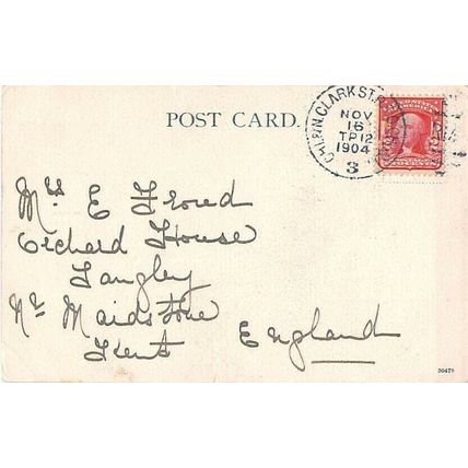 Chicago Tribune Building United States Postcard 1904 used VGC