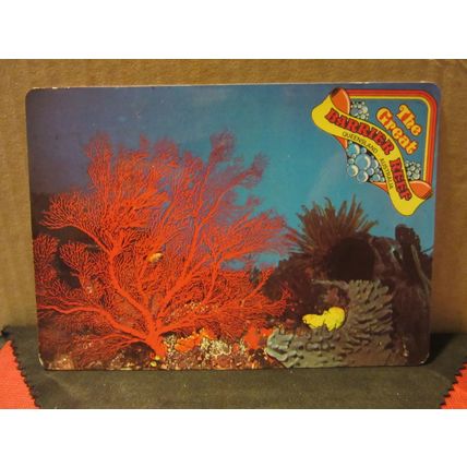 THE GREAT BARRIER REEF, QUEENSLAND. AUSTRALIA used postcard 1987 postmark =