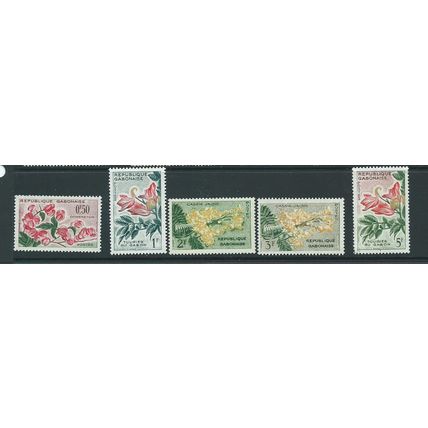 gabon stamps sg175 sg 175 to 178 mnh sh 179 vfu