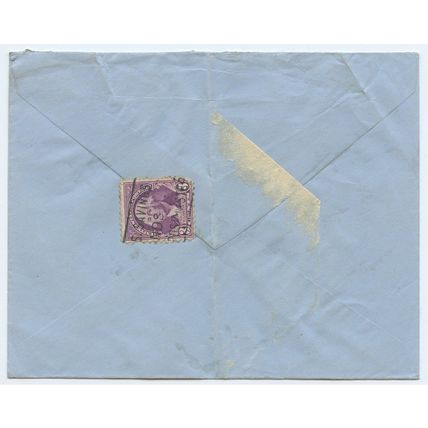 Nigeria Postal History Cover 1950 Postmarked USA Stamp on the back Air Mail