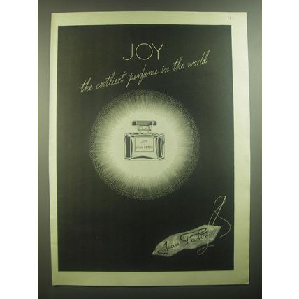 1944 Jean Patou Joy Perfume Ad - Joy the costliest perfume in the world