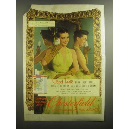 1945 Chesterfield Cigarettes Advertisement - Joan McCracken - Good taste