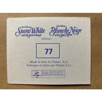 Snow White and the Seven Dwarfs Sticker # 77 (A) unused 1994 Panini Disney