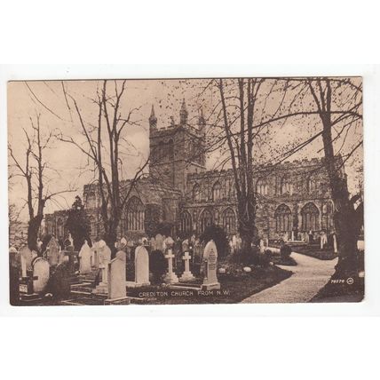 Crediton Church Postcard Devon 74574