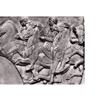 Horsemen In The Panathenaic Procession Frieze Real Photo Exhibit Postcard