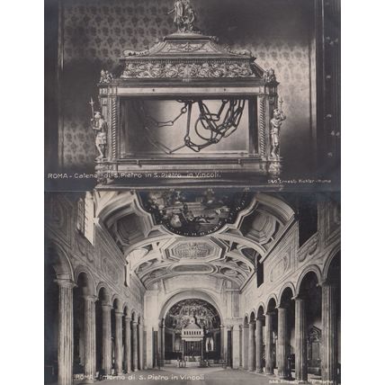 Roma San Pietro In Vincoli Catena 2x Rome Old Postcard s