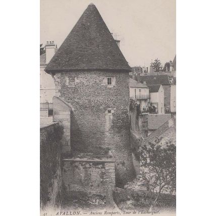 Avallon Remparts Tour De L'Escharguet French France Antique Postcard
