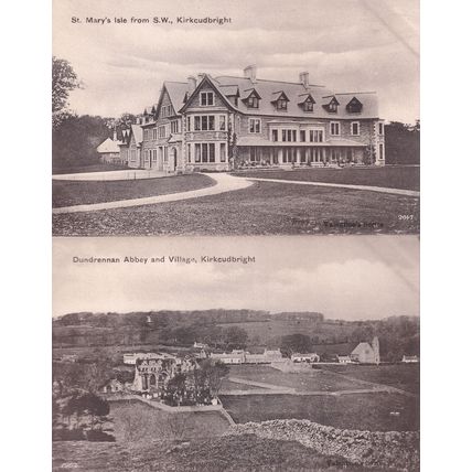 St Marys Isle Abbey From SW Kirkcudbright 2x Old Postcard s