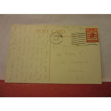 THE PIER, WORTHING, SUSSEX used vintage postcard 1929 pm =