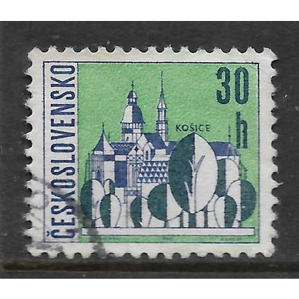 CZECH REPUBLIC 1960 CZECH TOWNS 30H KOSICE SG 1528 FINE USED#