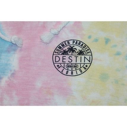 Womens Hoodie Size L Unique Destination Destin Florida Summer Paradise Tie-Dye