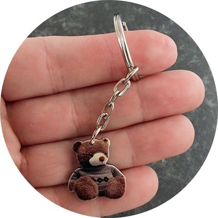 Bear Handmade Keyring Keychain Key Ring Hand Made Gift Cute 1 of 1 limited H3