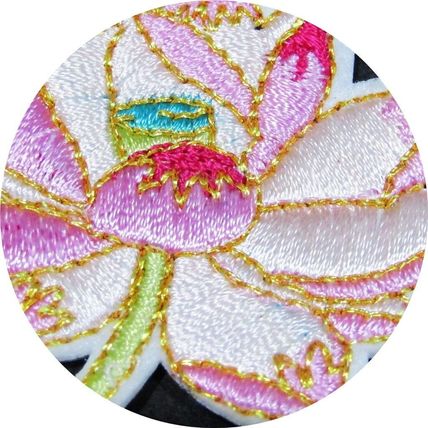 Lotus Flower Iron On Patch Pink Gold Motif Parches Applique Badges Fun P468