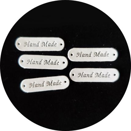 Sew on Label "Handmade" Faux Leather 4.5x1 cm Craft Supplies Finish Trimming