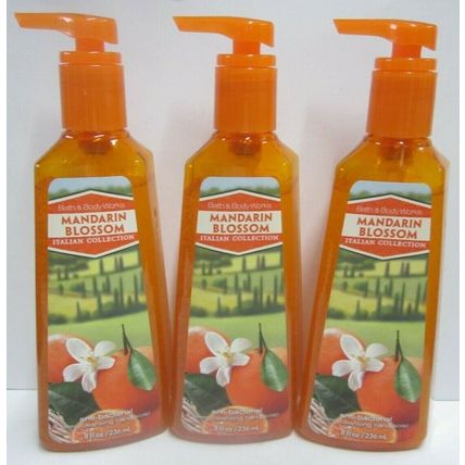 3 Bath & Body Works Hand Soap 8 oz Deep Cleansing Mandarin Blossom