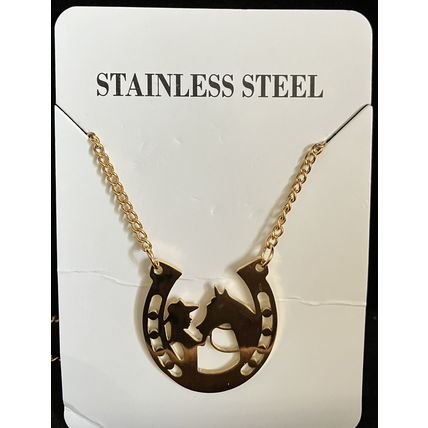 Necklace Horse Cowgirl Pendant #709