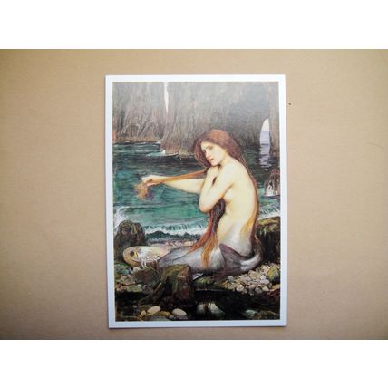 Postcard, Unused, A Mermaid, John Waterhouse, Published Beacon Press